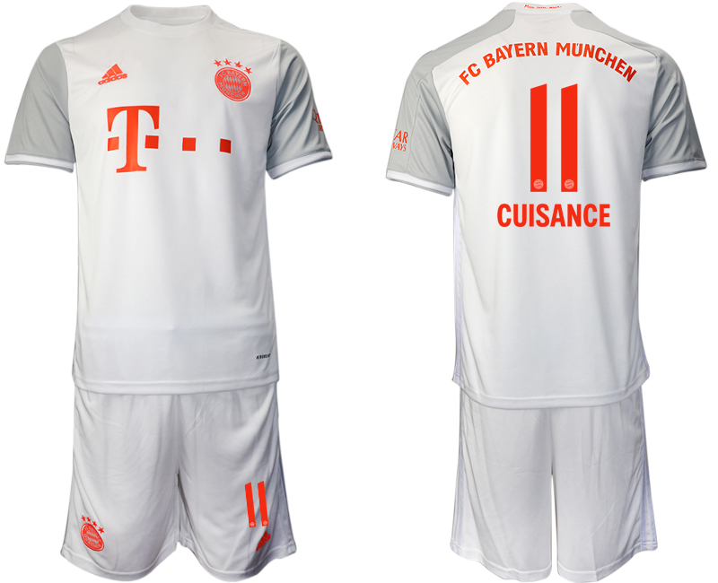 Men 2020-2021 club Bayern Munich away #11 white Soccer Jerseys